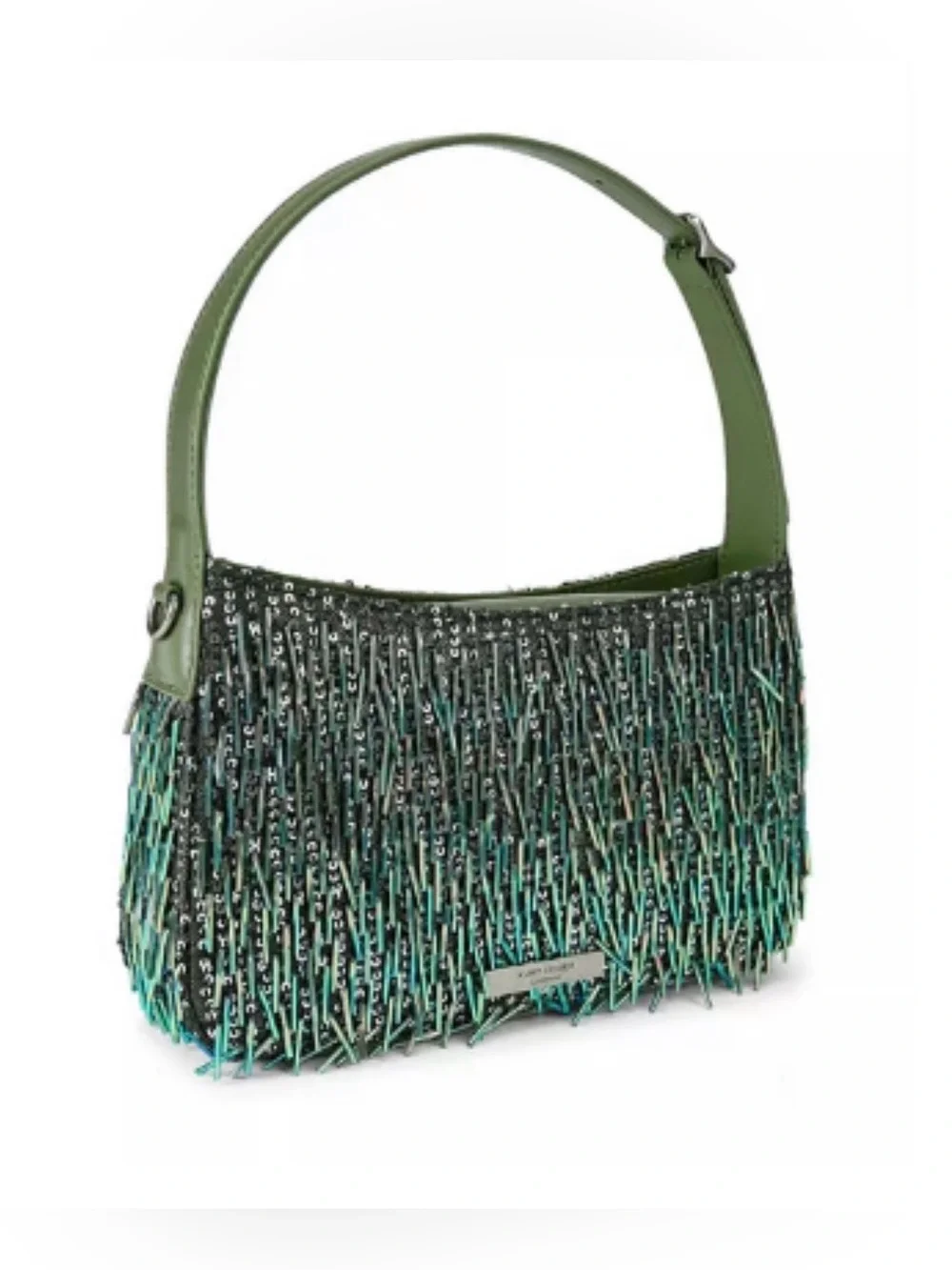Kurt Geiger Dark Green Bond Beaded Shoulder Bag NWT 100% Authentic with Dust Bag